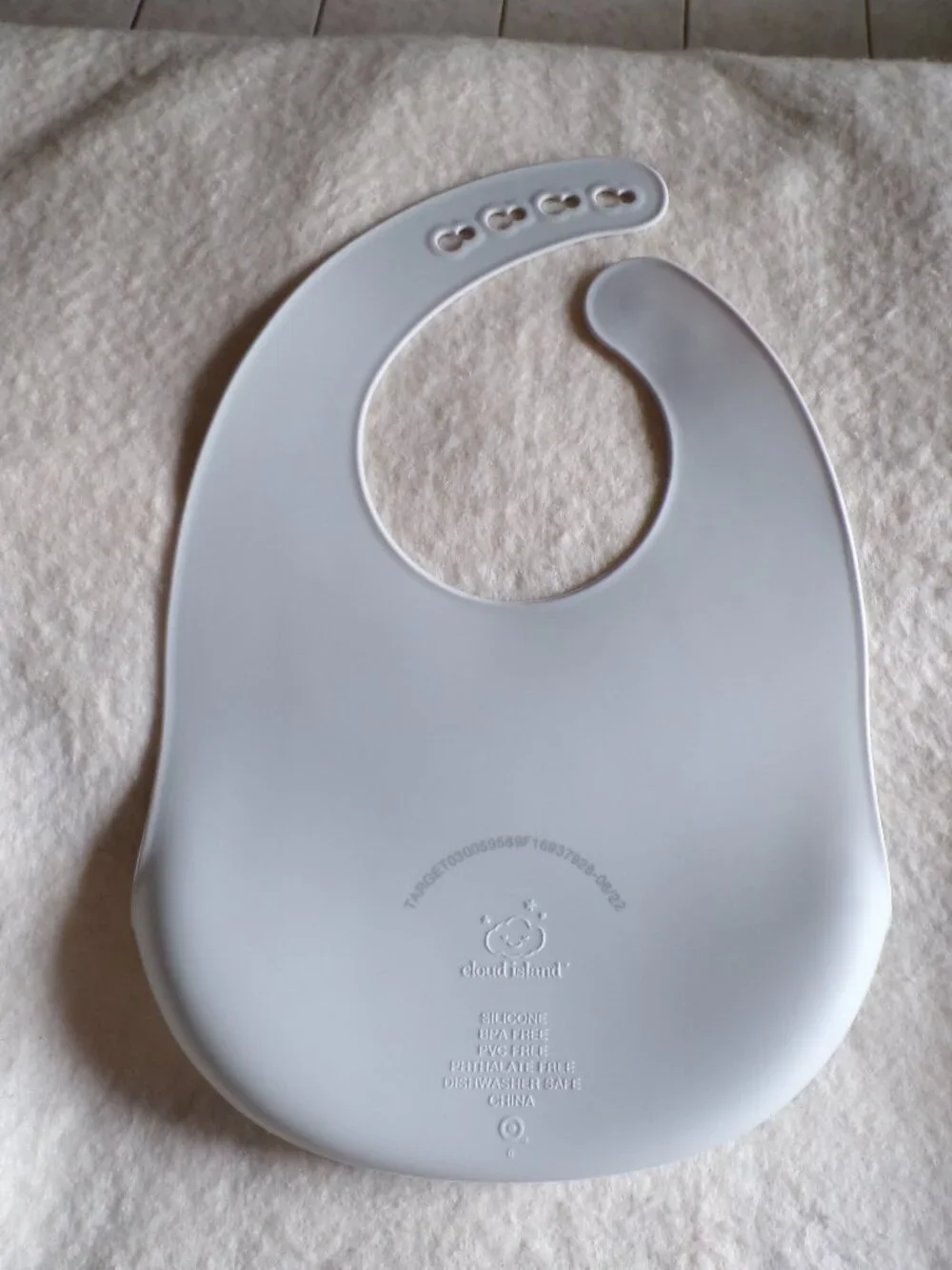 Cloud Island Silicone Baby Bib Fox Adjustable Neckband Dishwasher Safe